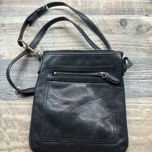 Coach Black Leather Shoulder Bag